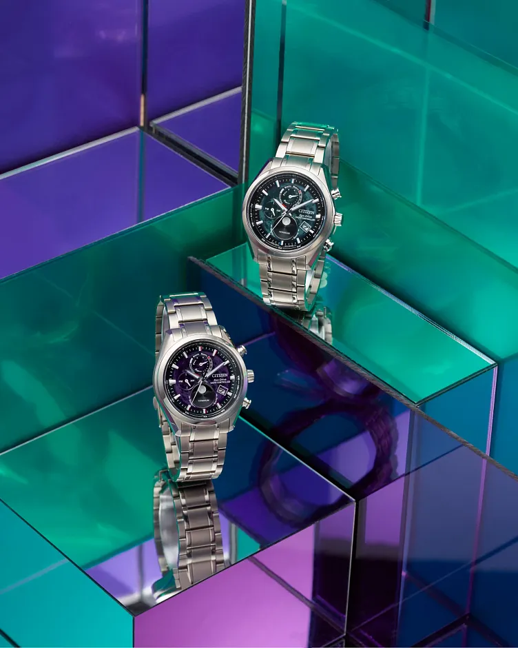 Tsuki-yomi A-T Purple Dial Super Titanium Bracelet BY1010-81Z Tsuki-yomi A-T Purple Dial Super Titanium Bracelet BY1010-81Z